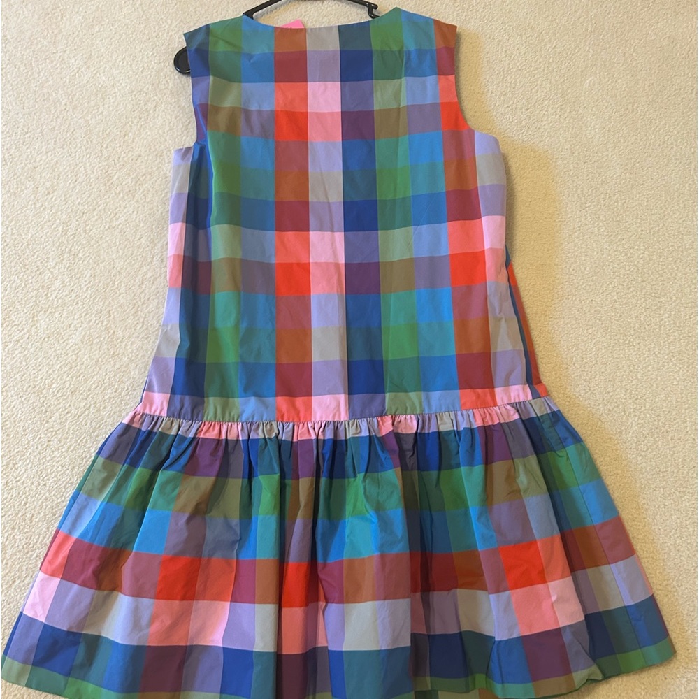 New Kate Spade sleeveless dress Costal Plaid Seer sucker. Size XL